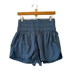 Free People Movement High Rise The Way Home Shorts Blue Women's L Beach